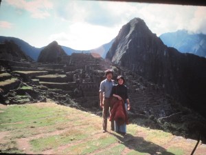 Mama and Papa in Macchu Picchu on their honeymoon in the 1970's