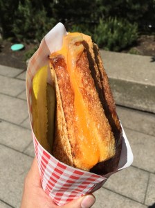 The Hammy Sr. Applewood smoked cheddar, rosemary ham, on Sourdough Mom's Grilled Cheese Truck Vancouver, BC