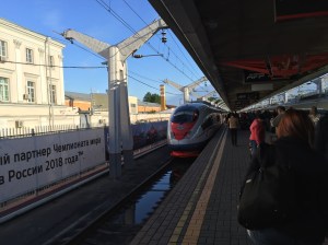 Sapsan High Speed Train to St. Petersburg Moscow, Russia