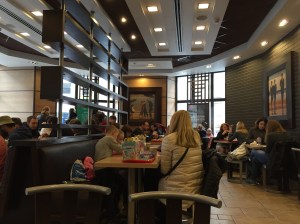 Classy McDonalds in St. P, with wall art St. Petersburg, Russia